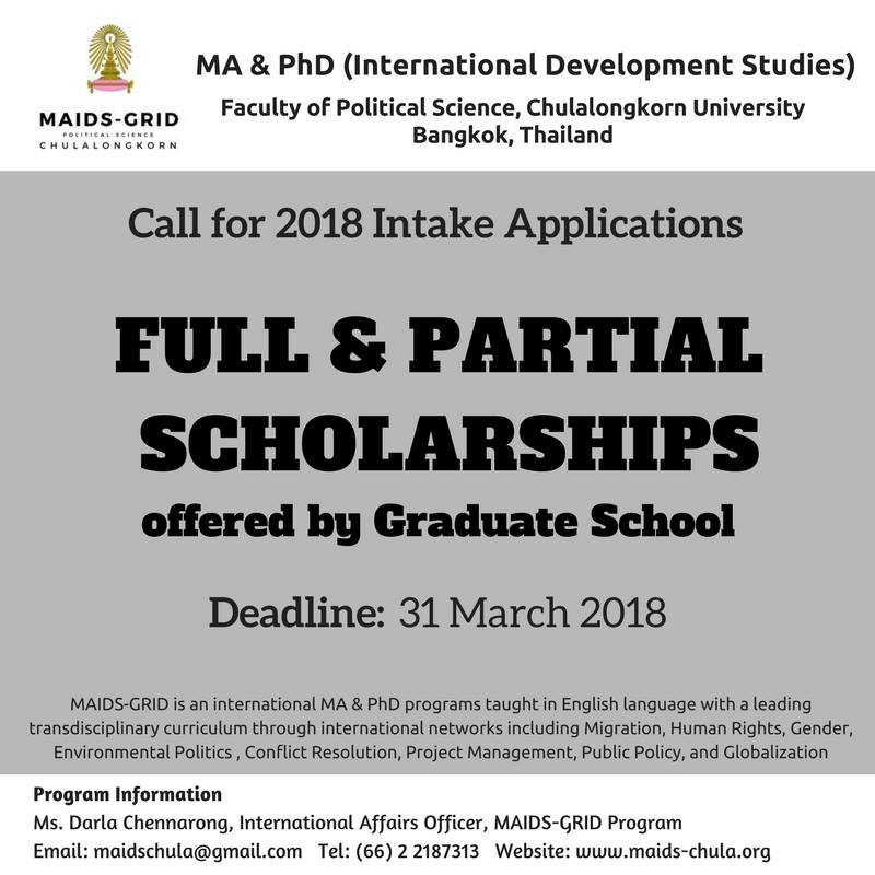 phd international development scholarships