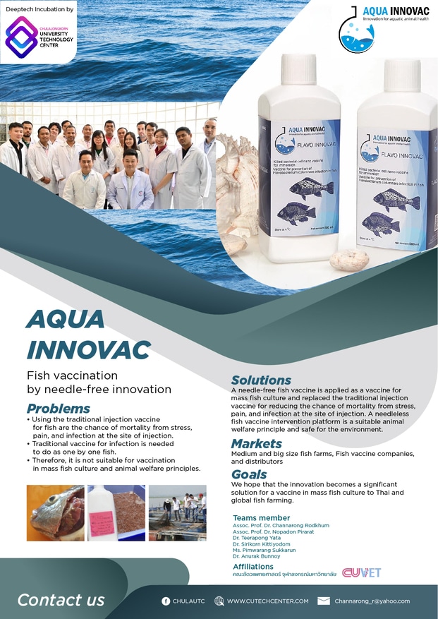 นวัตกรรม Aqua Innovac โดย คณะสัตวแพทยศาสตร์ จุฬาฯ