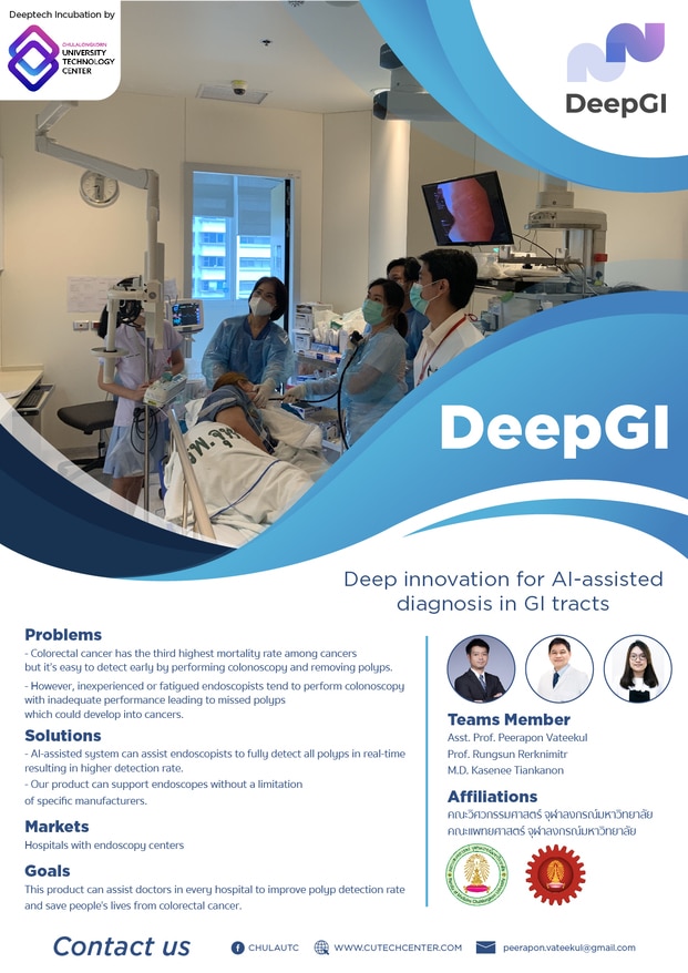 นวัตกรรม DeepGI โดย คณะวิศวกรรมศาสตร์และคณะแพทยศาสตร์ จุฬาฯ