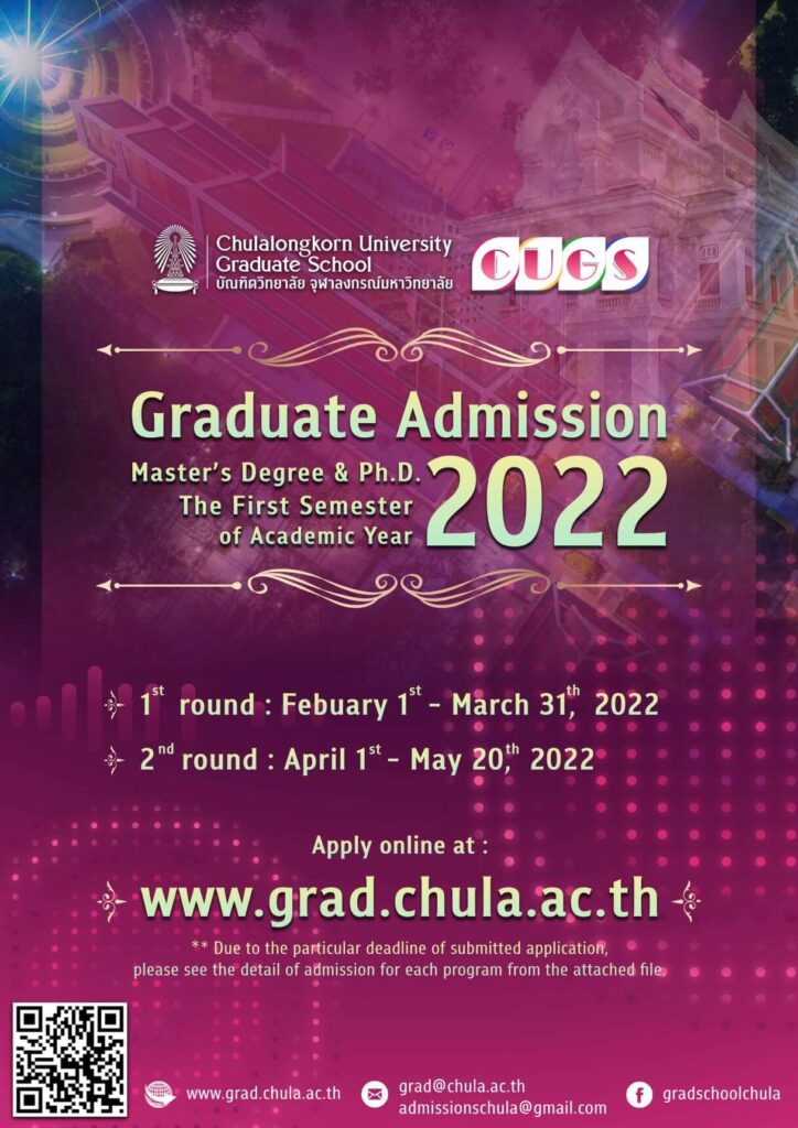 Chula Graduate Admission 2022