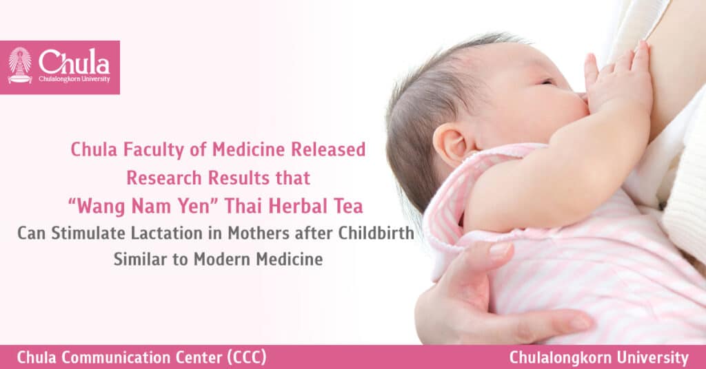 Chula Faculty of Medicine Released Research Results that “Wang Nam Yen” Thai Herbal Tea Can Stimulate Lactation in Mothers after Childbirth