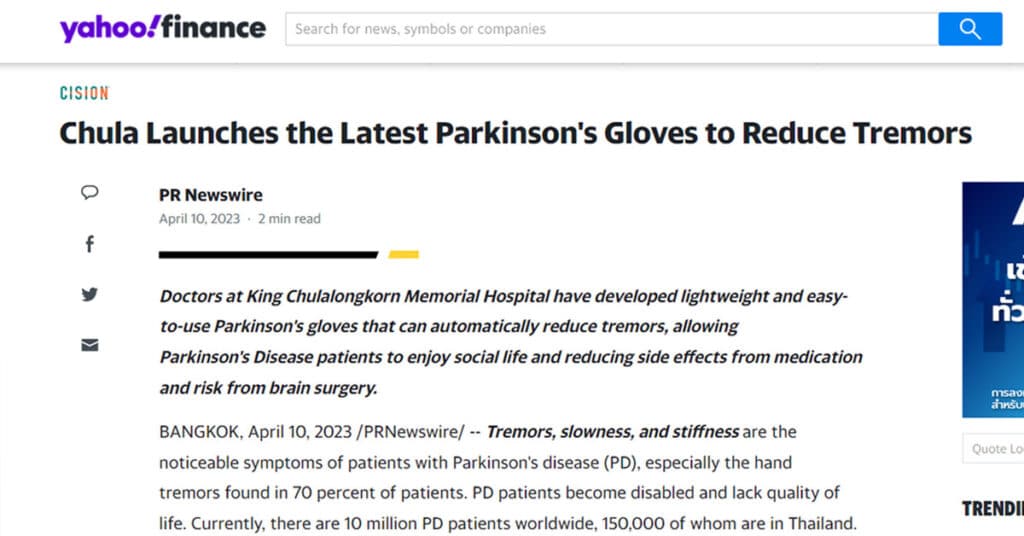 the Latest Parkinson's Gloves to Reduce Tremors-Yahoo
