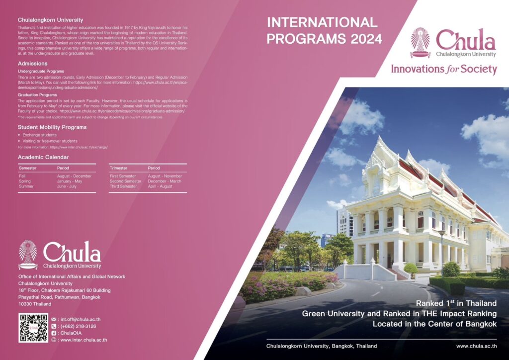 Graduate Admissions Chulalongkorn University