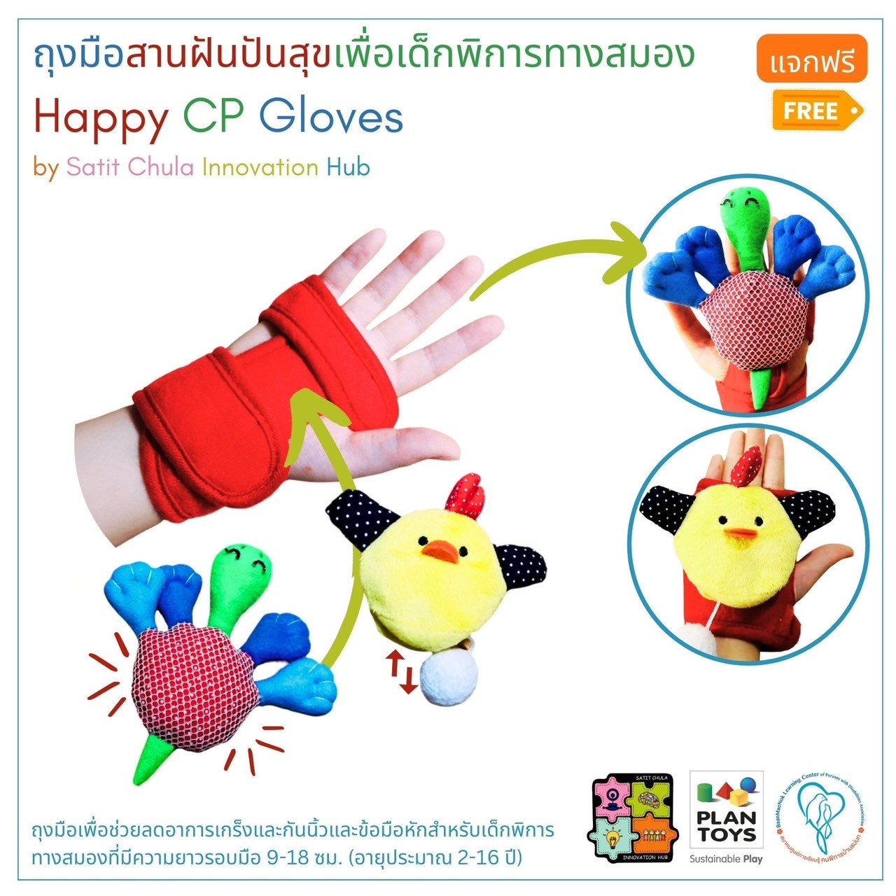 Happy CP Gloves by Satit Chula Demonstration Students Win First Prize in Student Innovation Contest for People with Disabilities and the Elderly