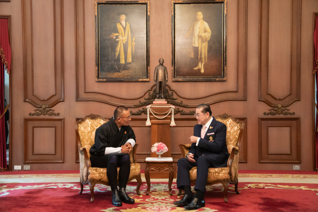 Honorable Dasho Tshering Tobgay, Prime Minister of Bhutan and Prof. Dr. Surakiart Sathirathai, Chairman of the Chulalongkorn University Council