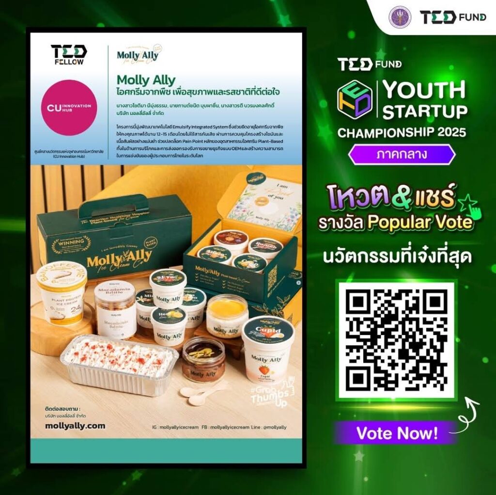 “Molly Ally” Plant-Based Ice Cream from CU Innovation Hub Team Wins 1st Runner-Up at TED Youth Startup Championship 2025
