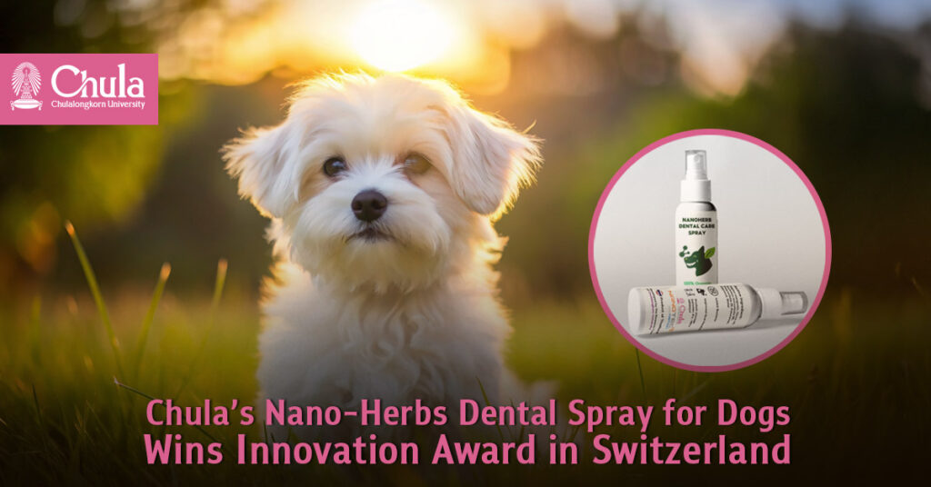 Chulalongkorn University’s Nano-Herbs Dental Spray for Dogs Wins Innovation Award in Switzerland 