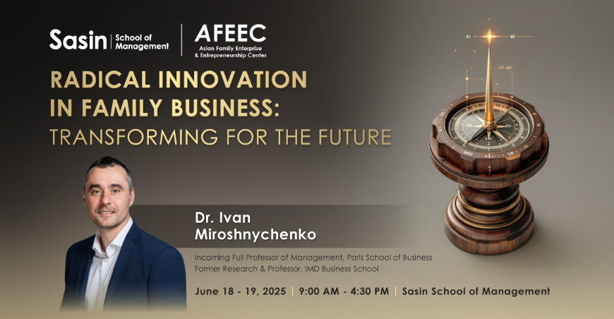 Sasin Launches a Short Course: Radical Innovation in Family Business—Transforming for the Future 