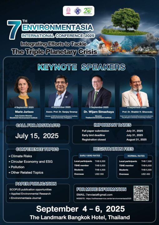 EnvironmentAsia 2025 to Convene Global Experts in Bangkok to Address Triple Planetary Crisis 