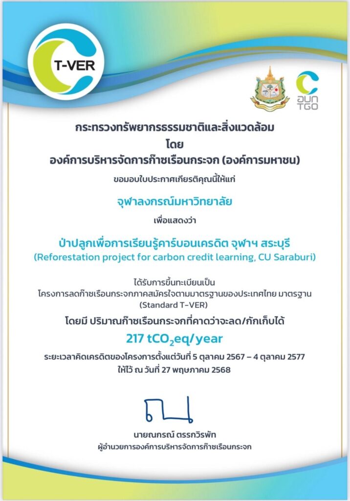 Chula’s Reforestation Project Achieves Highest Carbon Sequestration Rate Among Thai Universities 