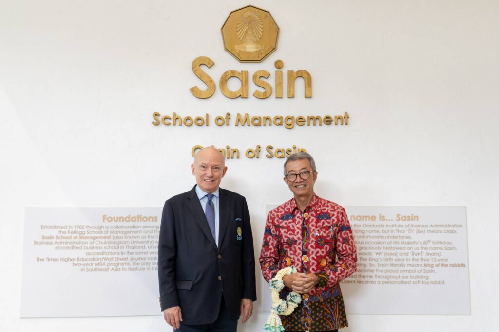 Professor Dr. Ian Fenwick, Director, Sasin School of Management (left) &
H.E. Rachmat Budiman, Ambassador of the Republic of Indonesia to Thailand (right)