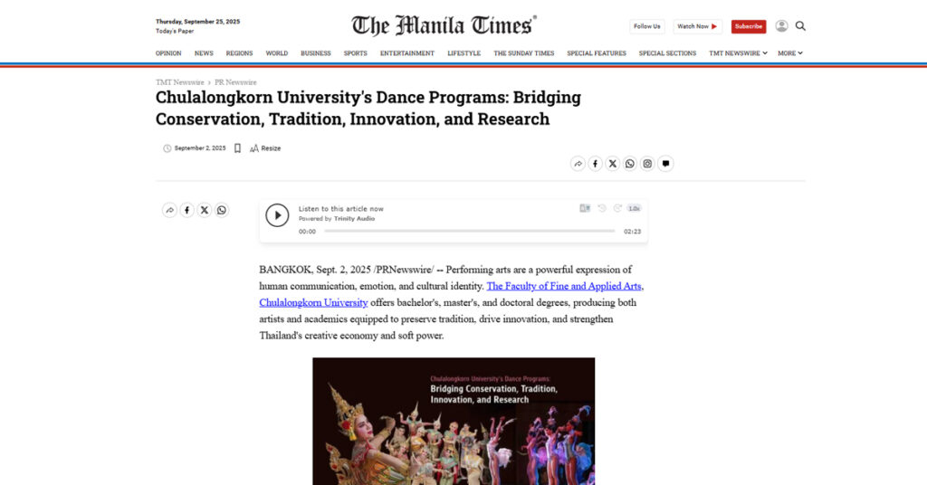 2025-09-TheManilaTimes-Chula-Dance-Program