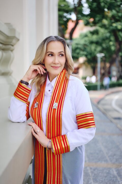 Rebecca Russell (Risa Honghirun)
Doctor of Philosophy in Educational Development, Department of Policy, Management and Educational Leadership, Faculty of Education, Chula. She is an actress, host and an entrepreneur.
