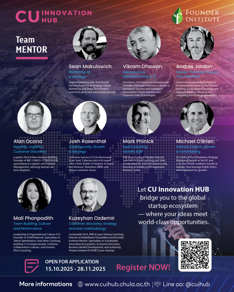 CU Innovation Hub launches online accelerator program for Thai startups 