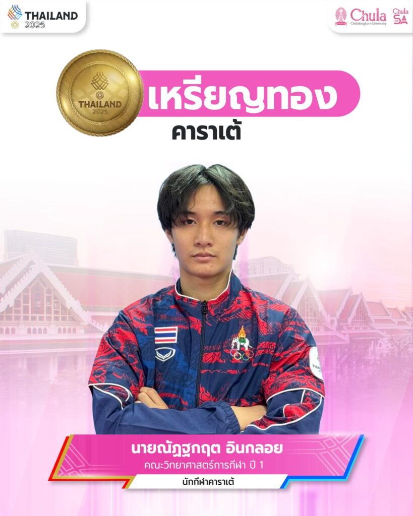 Mr. Natthakrit Ingloy
1st year student, Faculty of Sports Science,
Karate (Kumite - Men’s Team)
