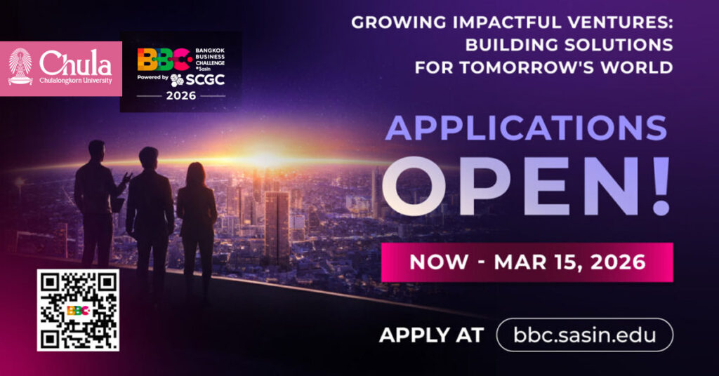 Sasin–SCGC Launch “Bangkok Business Challenge 2026” to Discover Future Business Ideas 
