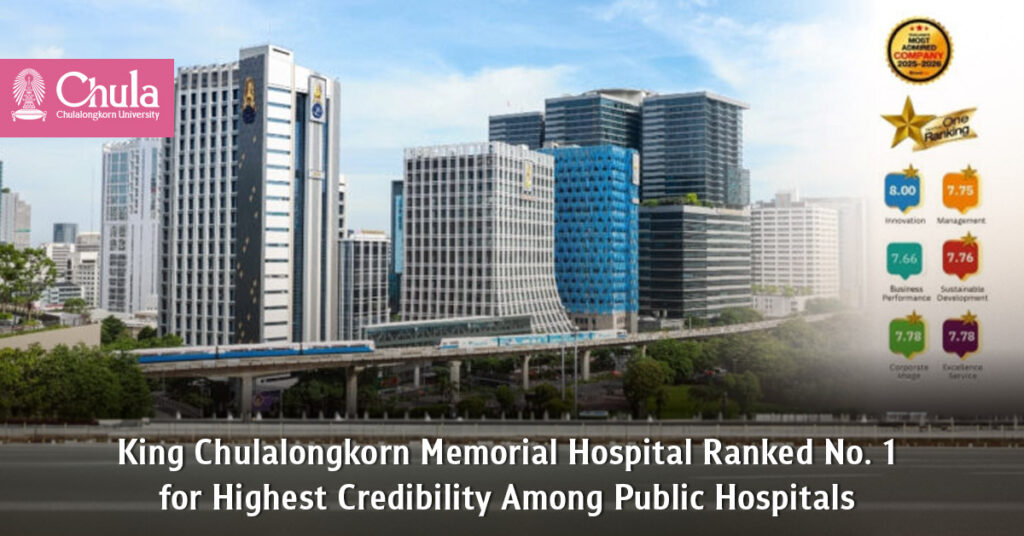 King Chulalongkorn Memorial Hospital Ranked No. 1 for Highest Credibility Among Public Hospitals 